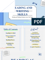 Reading and Thinking Strategies Across Text Types