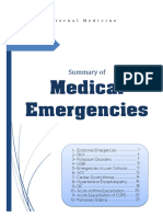 Summary of Medical Emergencies