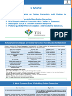 E-Tutorial - Online Correction-Add Challan To The Statement
