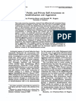 Effects of Public and Private Self-Awareness On Deindividuation and Aggression