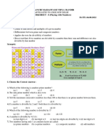 Class VI Math Worksheet (Playing With Numbers)