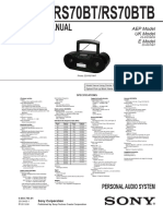 Sony zs-rs70bt rs70btb Ver.1.0 SM