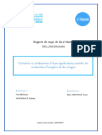 Création Et Réalisation D'une Application Mobile de Recherche D'emploi Et Des Stages