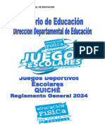 Reglamento General de Juegos Escolares 2024