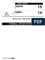 Syracuse Women's Lacrosse at Virginia Box Score