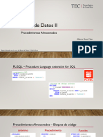 Procedimientos Almacenados Oracle SQL