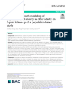 Latent Class Growth Modeling of Depression and Anxiety in Older Adults: An 8-Year Follow-Up of A Population-Based Study