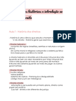 Fundamentos Históricos e Introdução Ao Estudo Do Direito