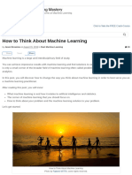 How To Think About Machine Learning