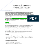 El Cigarro Eléctronico Nocivo para La Salud