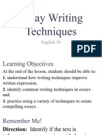 Essay Writing Techniques