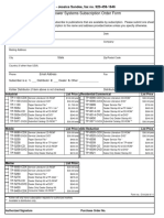 Kohler Power Systems Subscription Order Form