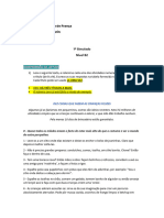 1º Exame de Nível - Simulado - Compreensão Textual e Escrita França Produções