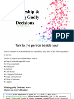 Discipleship & Making Godly Decisions