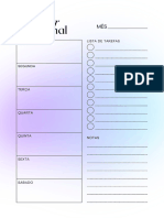 Planner Semanal Simples