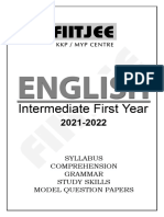 ENGLISH - FIRST YEAR IPE QUESTION BANK - 2021-22 (Final)