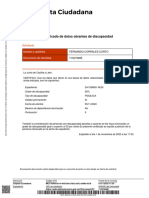 Certificado de Datos Obrantes Sobre Discapacidad