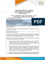 Guía de Actividades y Rúbrica de Evaluación - Fase 1 Evaluación e Identificación Del Problema