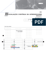 Avaliação Contínua Da Aprendizagem Ciclo I: Criança