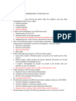 Respiratory Physiology MCQ'S