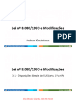 Lei Nº 8.080/1990 e Modificações: 3.1 - Disposições Gerais Do SUS (Arts. 1º A 4º)