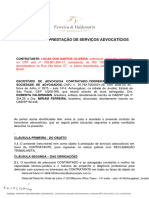 Contrato de Prestação de Serviços Advocatícios