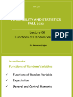 Lecture 06 - Functions of Random Variables