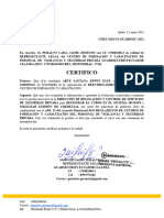 Certificado de Reentrenamiento