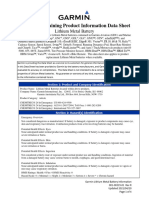 Battery - Containing Product Information Data Sheet