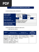 Plan Educativo Personalizado (Pep) Actualizado - 2023