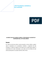 R5. Procedencia, Incidentes y Suspensión Del Acto Reclamado