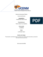 Solución de Conflictos Internacionales y Protección Internacional de Las Personas