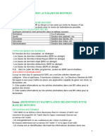 Leçon:: Introduction Aux Bases de Donnees