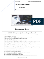 NEB Class 12 Computer Programming in C Notes