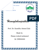 Hemoglobinopathies Hanna Waleed Mohamed