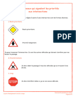 Les Panneaux Qui Signalent Les Priorités Aux Intersections: 1. Route Prioritaire