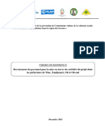 TDR de Recrutement Du Personnel Sur Le Projet - Urgence - UE - ONG CDD - Déf