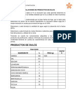 Formulacion de Productos de Dulce