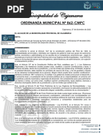 Ordenanza Municipal N 862 CMPC