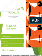 Introduction To Node - JS: Advance Web Technology Presentation