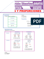 Razones y Proporciones para Quinto Grado de Secundaria