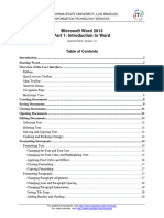 0619 Microsoft Word 2013 Part 1 Introduction