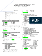 Soal Pilgan SDA Revisi 2023