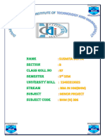 Overview of Hospital Department (Minor Project) Final