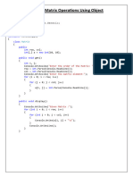 6.perform Matrix Operations Using Object: System System - Collections.Generic System - Linq System - Text