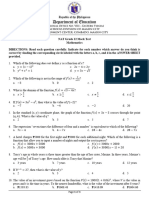 Mathematics NAT Questionnaire