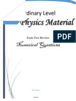 Form 2 Physics Review Qns