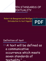 The Seven Standards of Textuality