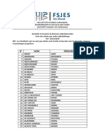 Liste Des Admis 21 - 22