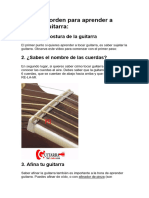 Pasos en Orden para Aprender A Tocar La Guitarra